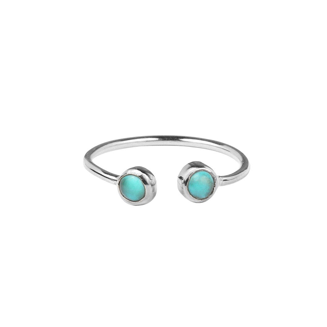 Dipta Tiny Double Bubble Ring - Turquoise | BITS OF BALI JEWELRY