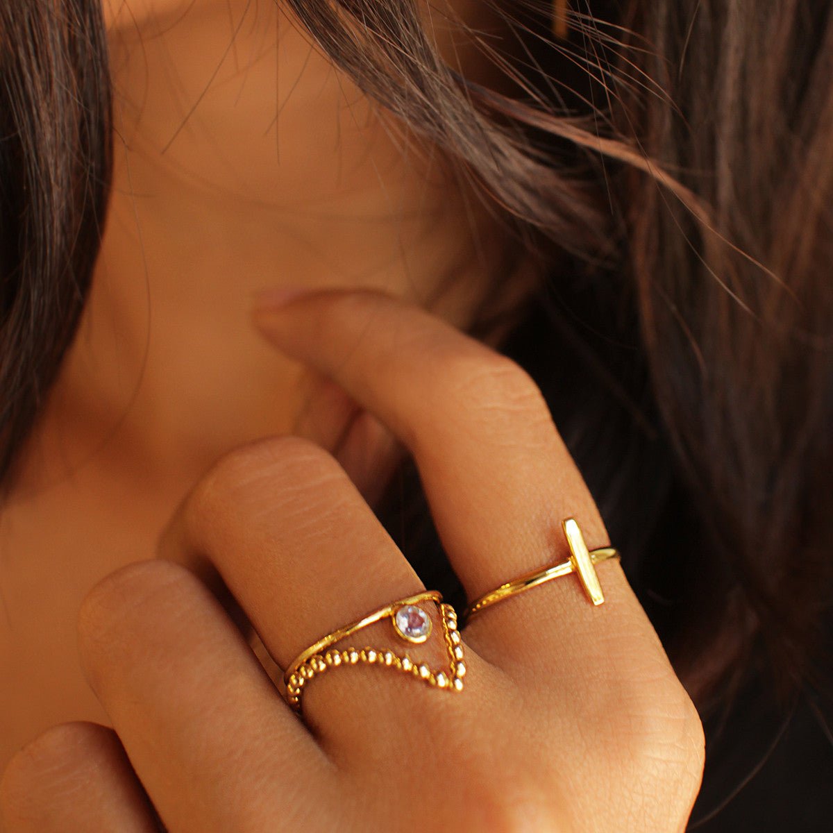 Dipta Tiny Ring - Rhodolite | BITS OF BALI JEWELRY