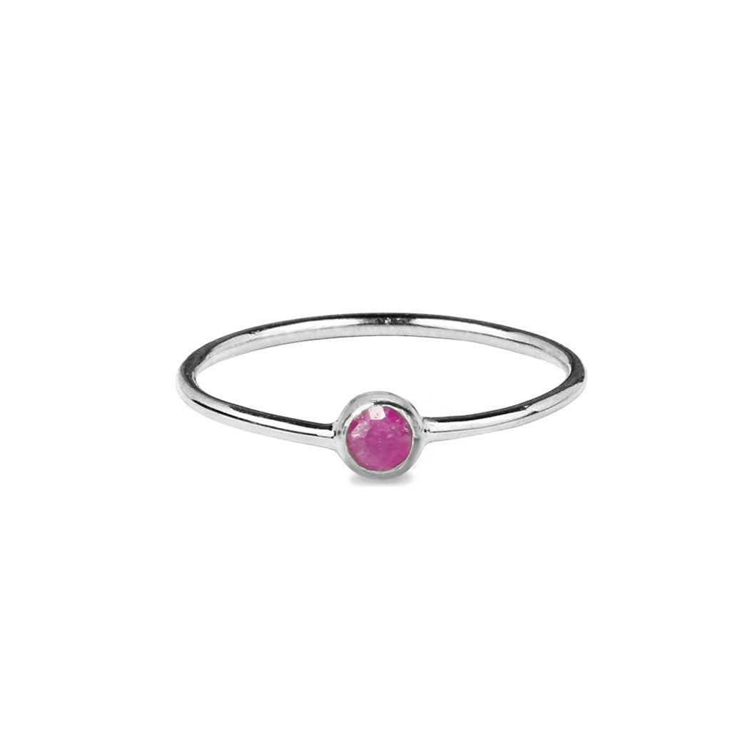 Dipta Tiny Single Bubble Ring - Ruby | BITS OF BALI JEWELRY