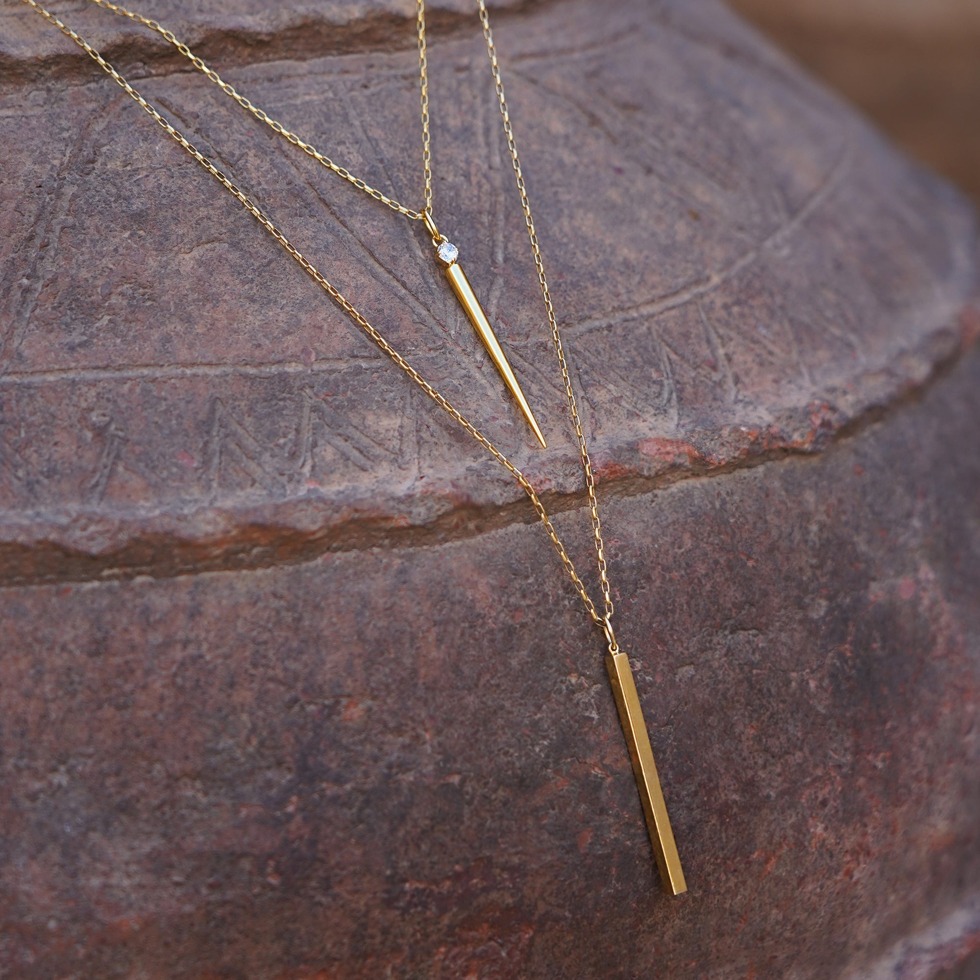 Essential Needle Necklace - Rectangle Cable | BITS OF BALI JEWELRY