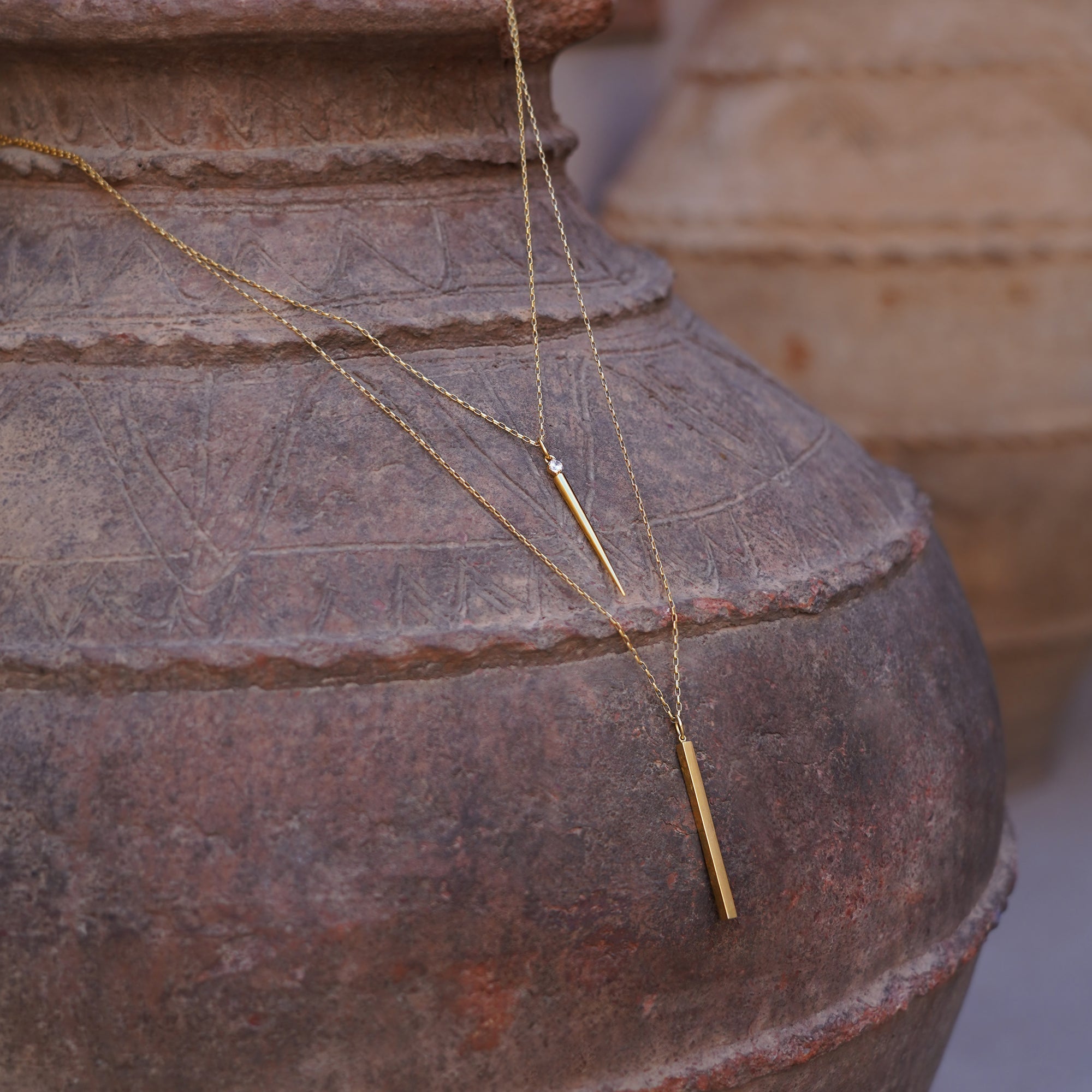 Essential Needle Necklace - Rectangle Cable | BITS OF BALI JEWELRY