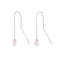 GENTA THREAD CHAIN EARRING - ROSE QUARTZ - BITS OF BALI JEWELRY