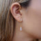 GENTA THREAD CHAIN EARRINGS - WHITE TOPAZ - BITS OF BALI JEWELRY