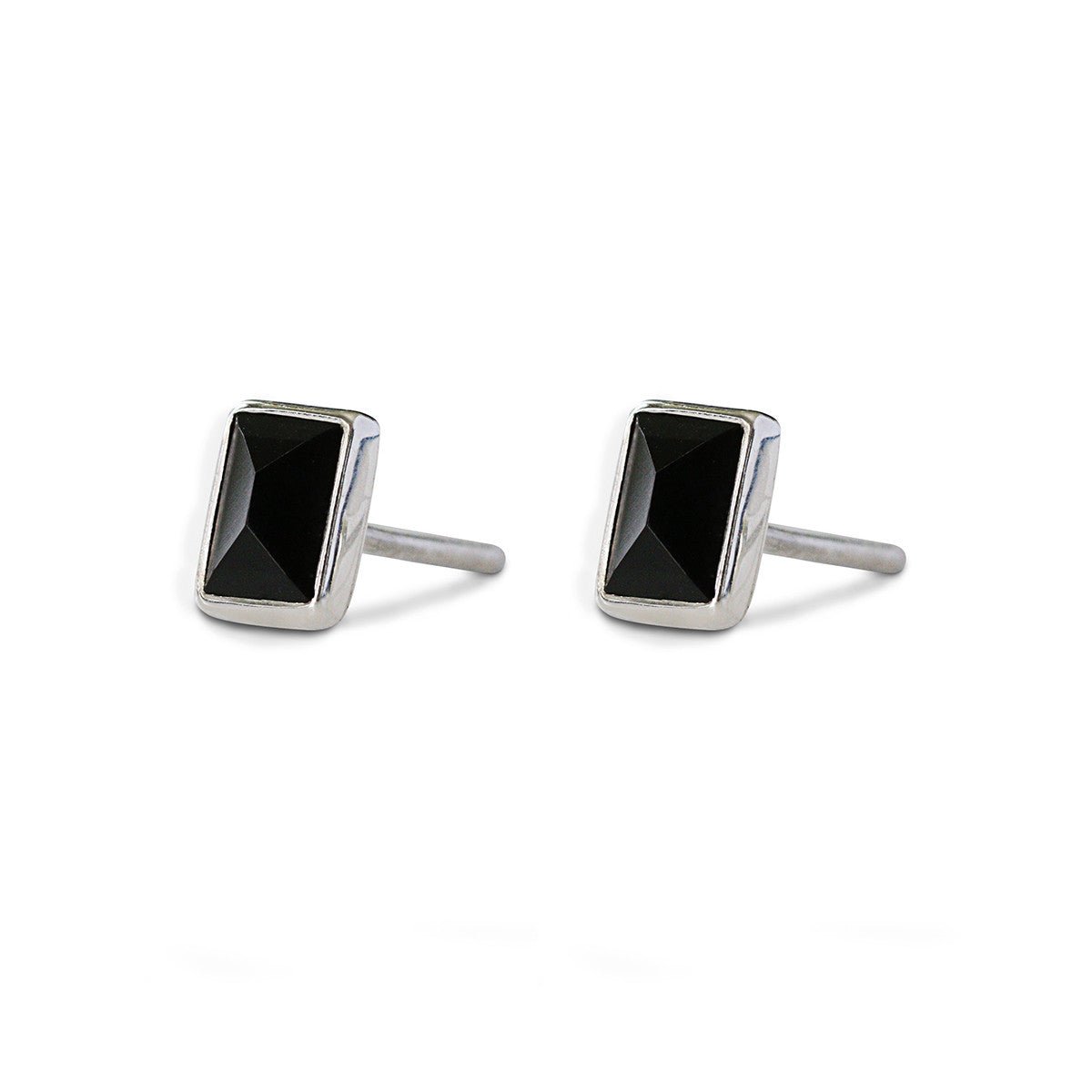 Gita Single Baguette Earrings - Black Onyx | BITS OF BALI JEWELRY