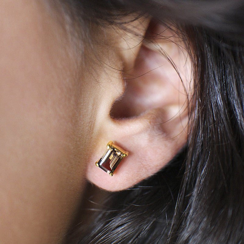 Gita Single Baguette Earrings - Black Onyx | BITS OF BALI JEWELRY