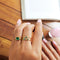 GITA SINGLE BAGUETTE RING - GREEN QUARTZ - BITS OF BALI JEWELRY