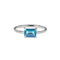 GITA SINGLE BAGUETTE RING - SWISS BLUE TOPAZ - BITS OF BALI JEWELRY