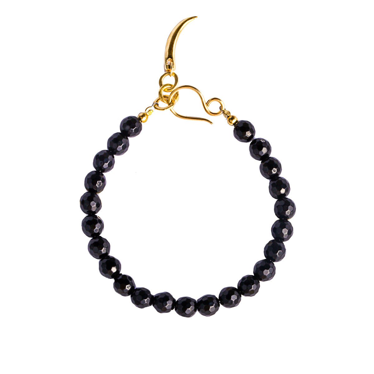 Nirmala Bead Bracelet With Claw - Black Onyx | BITS OF BALI JEWELRY