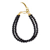 NIRMALA DOUBLE STRING BRACELET WITH CLAW - BLACK ONYX - BITS OF BALI JEWELRY