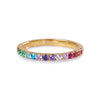 TARA PAVE 2MM MULTI COLORED CZ RING - Rings - BITS OF BALI JEWELRY