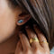 TRIO STONE EARRINGS - BLUE TOPAZ - Earrings - BITS OF BALI JEWELRY