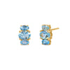 TRIO STONE EARRINGS - BLUE TOPAZ - Earrings - BITS OF BALI JEWELRY