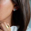 TRIO STONE EARRINGS - BLUE TOPAZ - Earrings - BITS OF BALI JEWELRY