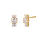 TRIO STONE EARRINGS - WHITE CUBIC ZIRCONIA - Earrings - BITS OF BALI JEWELRY