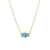 TRIO STONE NECKLACE - BLUE TOPAZ - Necklaces - BITS OF BALI JEWELRY