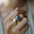 VIRA BOLD RING - APACHE GOLD PYRITE - Rings - BITS OF BALI JEWELRY