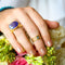 VIRA BOLD RING - BLUE SAPPHIRE - Rings - BITS OF BALI JEWELRY