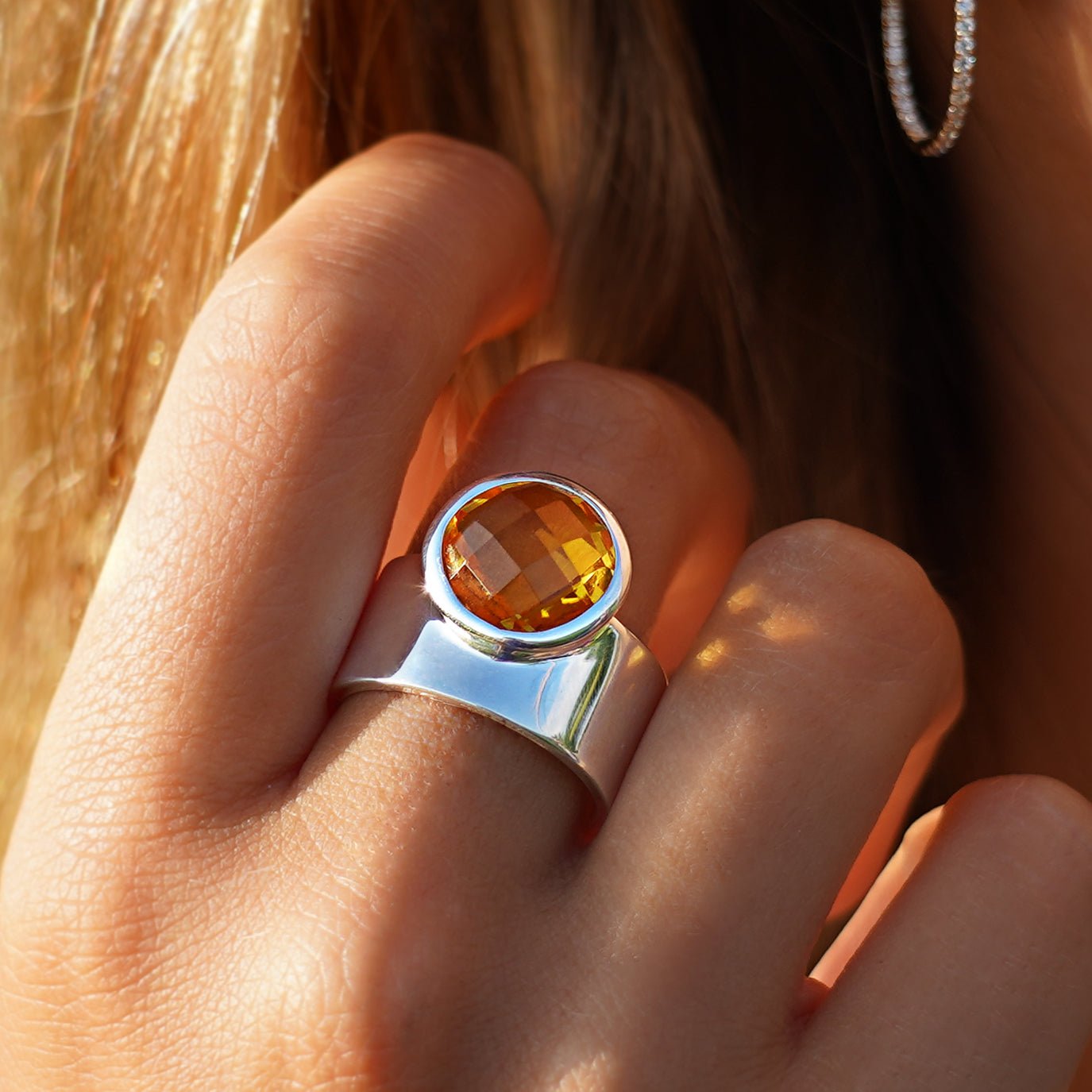 Vira Bold Ring - Citrine | BITS OF BALI JEWELRY