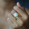 VIRA BOLD RING - RAINBOW MOONSTONE - Rings - BITS OF BALI JEWELRY